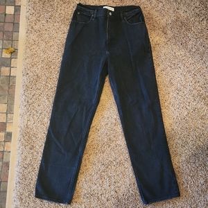 Abercrombie & Fitch 90s Straight Ultra High Rise Black Jeans 29 Waist